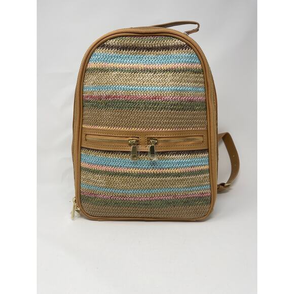 Tommy Bahama Striped Backpack Purse NEW - Picture 1 of 4
